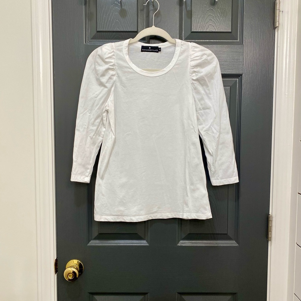 Pomander Place from Tuckernuck White Puffed Sleeve Vesty Top
